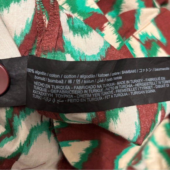 Zara Green & Brown Wide Leg Pants XXL - Picture 3 of 7